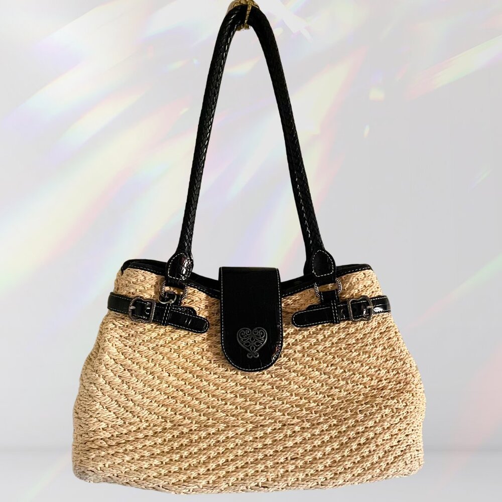 Brighton Straw Purse | Coastal Grandmother Chic | Gently Loved